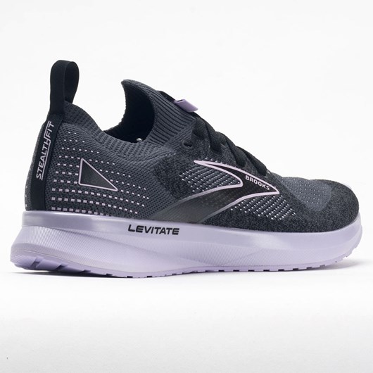 Orthofeet Brooks Levitate Stealthfit 5 Women's Running Shoes Black / Ebony / Lilac | NA1897564