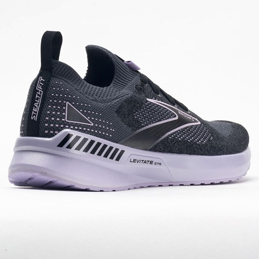 Orthofeet Brooks Levitate Stealthfit GTS 5 Women's Running Shoes Black / Ebony / Lilac | MW1542607