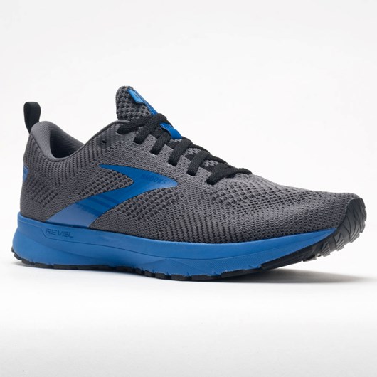 Orthofeet Brooks Revel 5 Men's Running Shoes Black / Gray / Blue | EH5781346