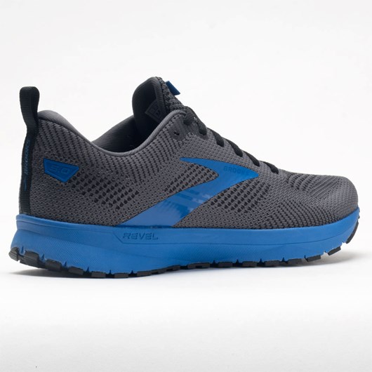 Orthofeet Brooks Revel 5 Men's Running Shoes Black / Gray / Blue | EH5781346