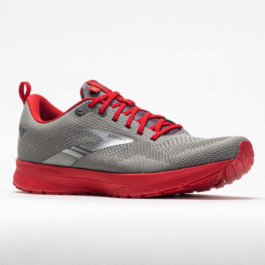 Orthofeet Brooks Revel 5 Men's Running Shoes Breakthrough Collection Grey / Red | HN8764253