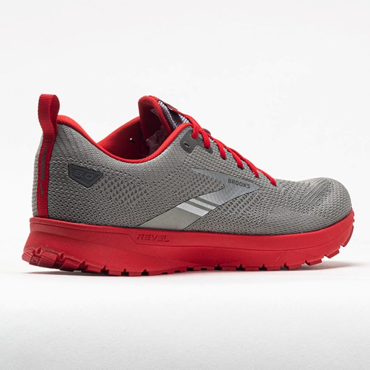 Orthofeet Brooks Revel 5 Men's Running Shoes Breakthrough Collection Grey / Red | HN8764253