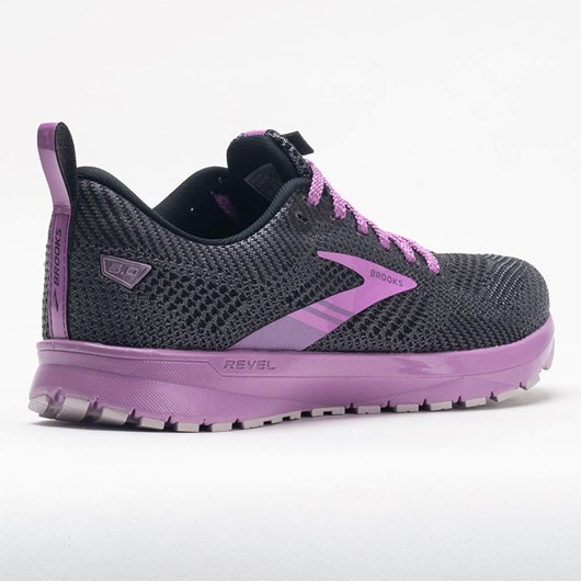 Orthofeet Brooks Revel 5 Shine Pack Women's Running Shoes Black / Ebony / Pale Pansy | CD0472193