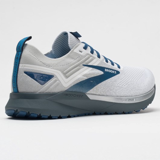 Orthofeet Brooks Ricochet 3 Men's Running Shoes White / Gray / Blue | MP2157839