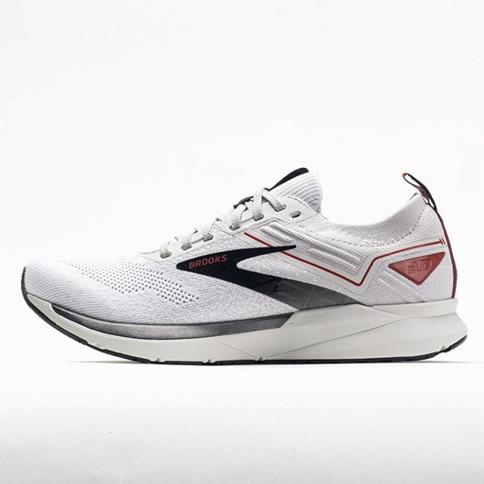 Orthofeet Brooks Ricochet 3 Men's Running Shoes White / Gray / Cinnabar | NX1092674