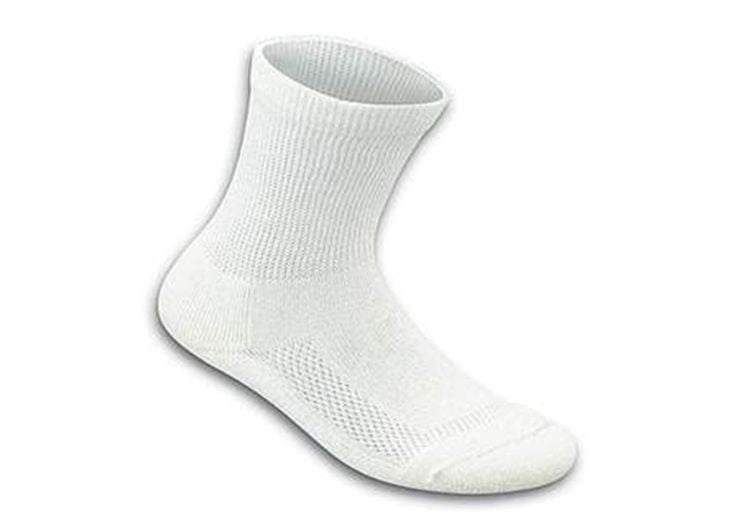 Orthofeet Diabetic Crew Bamboo BioSoft White Unisex Socks White | XS0945136