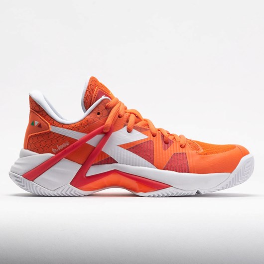 Orthofeet Diadora B.Icon Clay Women\'s Tennis Shoes Vermillion Orange / White | VO4713862