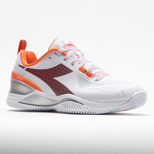 Orthofeet Diadora Blushield Torneo Clay Women's Tennis Shoes White / Fiery Red | CQ7103958