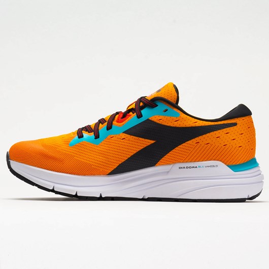 Orthofeet Diadora Mythos Blushield 6 Men's Running Shoes Saffron / Black / Fiesta | BQ2304159