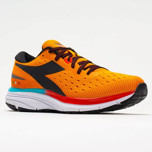 Orthofeet Diadora Mythos Blushield 6 Men's Running Shoes Saffron / Black / Fiesta | BQ2304159