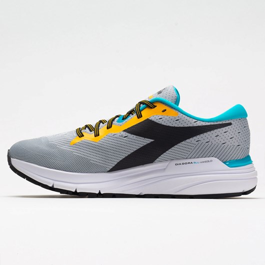 Orthofeet Diadora Mythos Blushield 6 Men's Running Shoes Silver / Black / Saffron | KT0237198