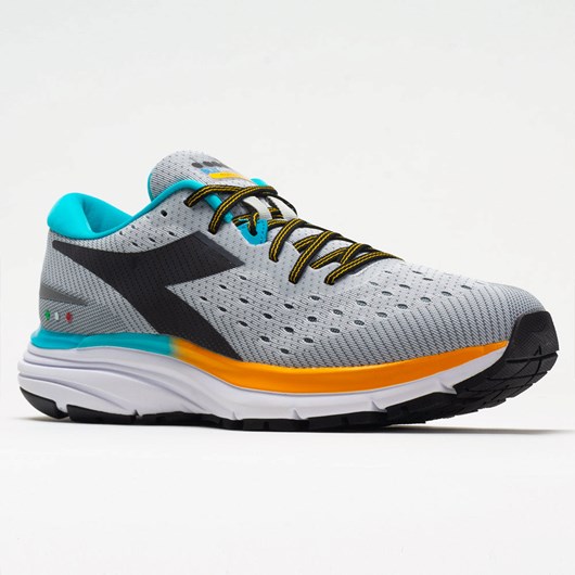 Orthofeet Diadora Mythos Blushield 6 Men's Running Shoes Silver / Black / Saffron | KT0237198