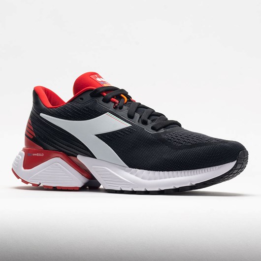 Orthofeet Diadora Mythos Blushield Vigore Men's Running Shoes Black / White / Red Italy | FW2143968