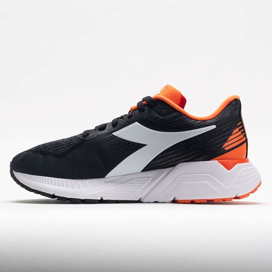 Orthofeet Diadora Mythos Blushield Vigore Women's Running Shoes Black / White / Vermillion Orange | QG5429760