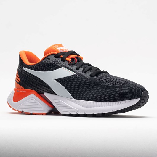 Orthofeet Diadora Mythos Blushield Vigore Women's Running Shoes Black / White / Vermillion Orange | QG5429760