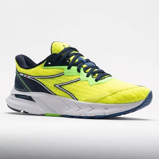 Orthofeet Diadora Mythos Blushield Volo 2 Men's Running Shoes Neon Yellow / White / Black Iris | OB9354210