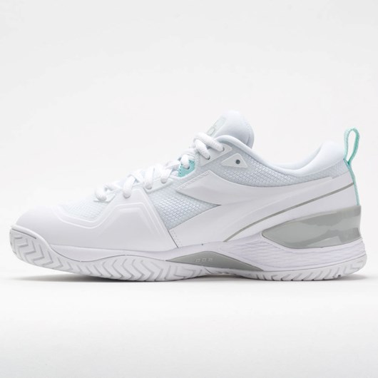 Orthofeet Diadora Speed Blushield 5 Club Women's Tennis Shoes White / White / White | YU1960754