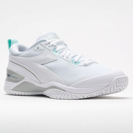 Orthofeet Diadora Speed Blushield 5 Club Women's Tennis Shoes White / White / White | YU1960754