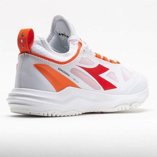 Orthofeet Diadora Speed Blushield Fly AG Women's Tennis Shoes White / Fiery Red | YT2403918