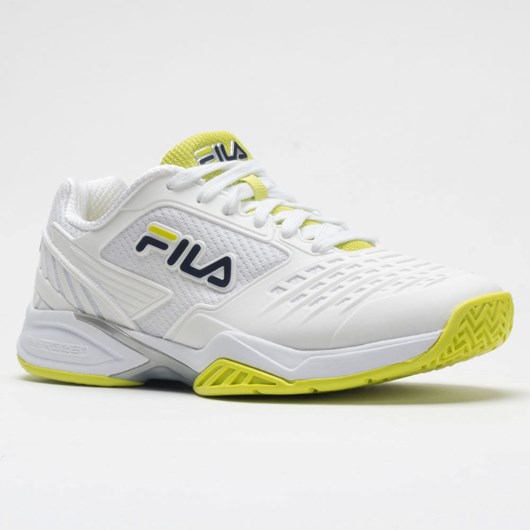 Orthofeet Fila Axilus 2 Energized Women's Tennis Shoes White / Fila Navy / Wild Lime | WL4208379