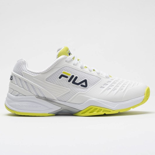 Orthofeet Fila Axilus 2 Energized Women\'s Tennis Shoes White / Fila Navy / Wild Lime | WL4208379