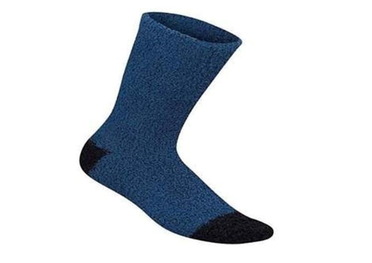 Orthofeet Foot Warmer Comfort Warm  Unisex Socks Blue | PD2439618