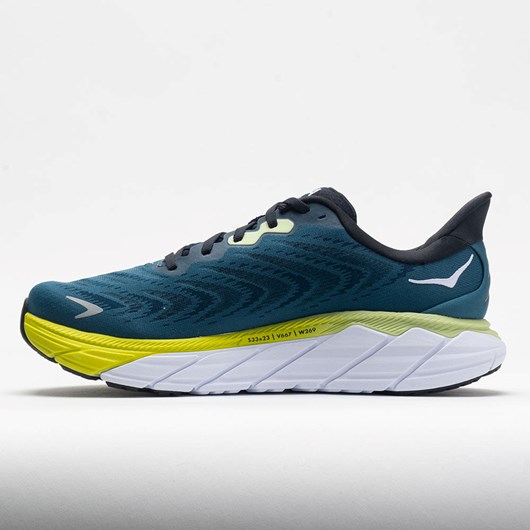 Orthofeet HOKA Arahi 6 Men's Running Shoes Blue Graphite / Blue Coral | FU5246789