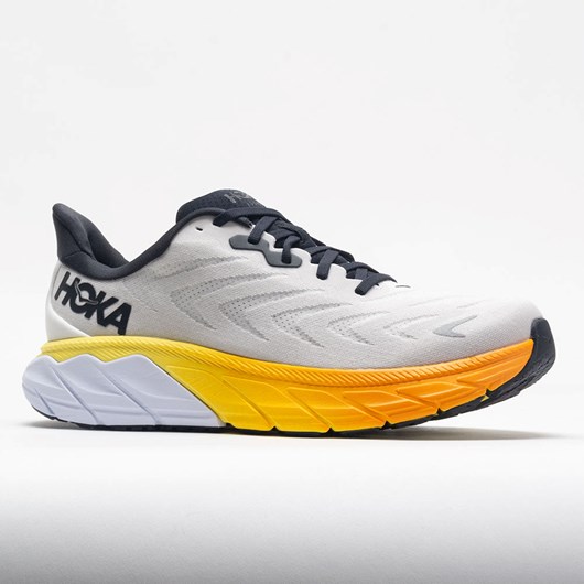 Orthofeet HOKA Arahi 6 Men's Running Shoes Nimbus Cloud / Blanc de Blanc | KM1457930