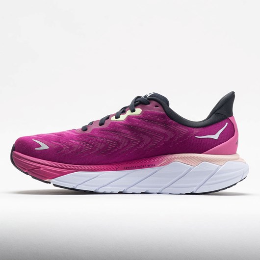 Orthofeet HOKA Arahi 6 Women's Running Shoes Festival Fuchsia / Ibis Rose | JC2693405