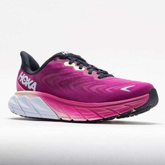 Orthofeet HOKA Arahi 6 Women's Running Shoes Festival Fuchsia / Ibis Rose | JC2693405