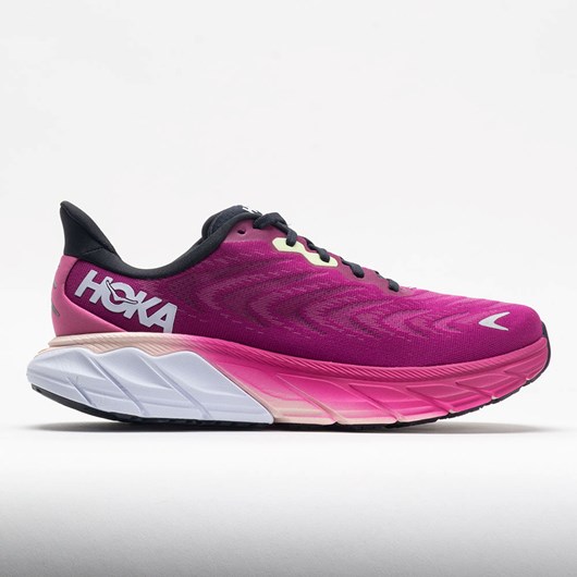 Orthofeet HOKA Arahi 6 Women\'s Running Shoes Festival Fuchsia / Ibis Rose | JC2693405