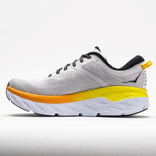 Orthofeet HOKA Bondi 7 Men's Running Shoes Nimbus Cloud / Radiant Yellow | CO2051976