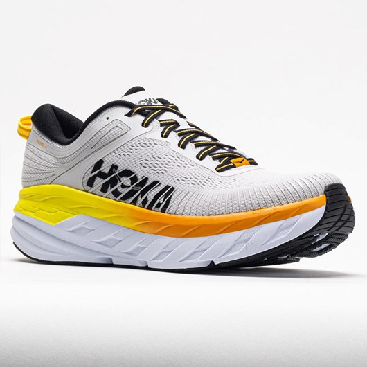 Orthofeet HOKA Bondi 7 Men's Running Shoes Nimbus Cloud / Radiant Yellow | CO2051976