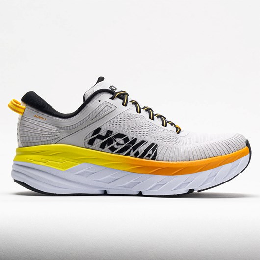 Orthofeet HOKA Bondi 7 Men\'s Running Shoes Nimbus Cloud / Radiant Yellow | CO2051976