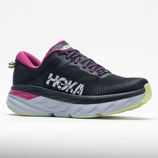 Orthofeet HOKA Bondi 7 Women's Running Shoes Blue Graphite / Festival Fuchsia | EM8046592