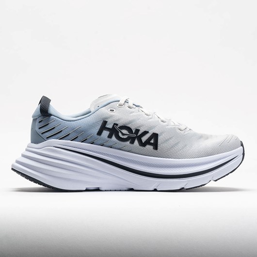 Orthofeet HOKA Bondi X Men\'s Running Shoes Blanc de Blanc / Blue Fog | GY8750913