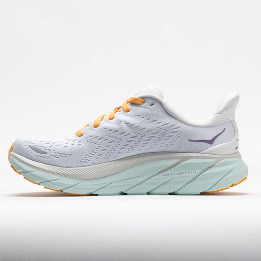 Orthofeet HOKA Clifton 8 Women's Running Shoes Blanc de Blanc / White | UX9201865