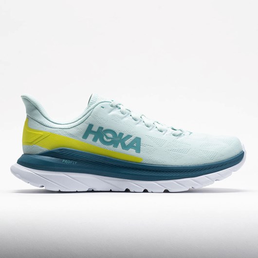 Orthofeet HOKA Mach 4 Men\'s Running Shoes Blue Glass / Evening Primrose | HX6203859