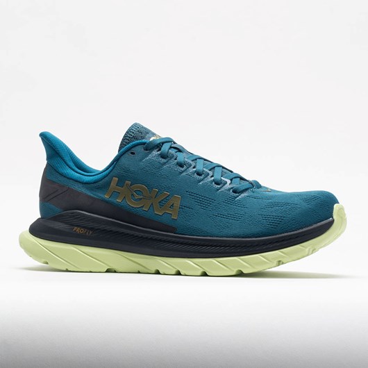 Orthofeet HOKA Mach 4 Men's Running Shoes Blue Coral / Black | YT8495267