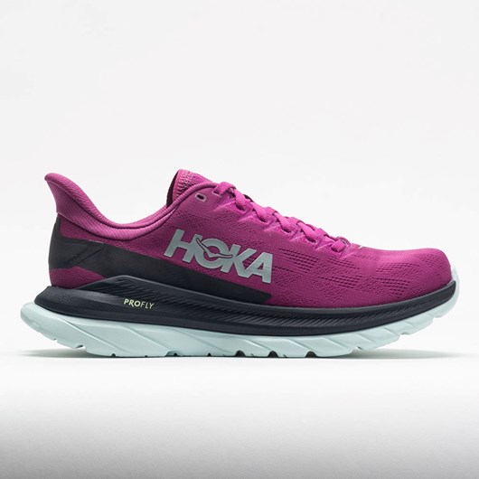 Orthofeet HOKA Mach 4 Women\'s Running Shoes Festival Fuchsia / Black | OR5261497