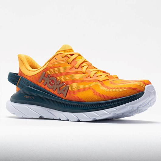 Orthofeet HOKA Mach Supersonic Men's Running Shoes Radiant Yellow / Camellia | MZ8210375