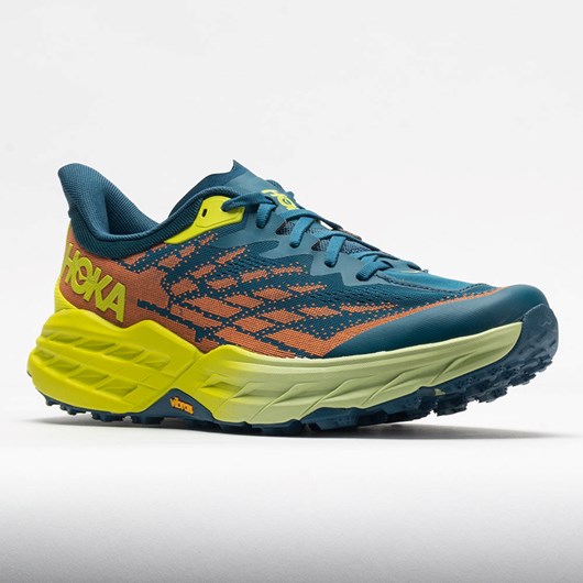 Orthofeet HOKA Speedgoat 5 Men's Trail Running Shoes Blue Coral / Evening Primrose | LB4356182