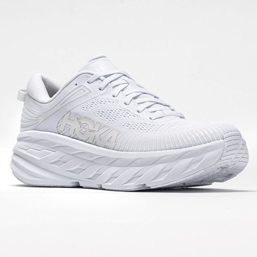 Orthofeet Hoka One One Bondi 7 Men's Running Shoes White / White | JK6042189