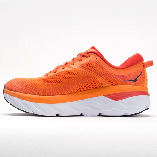 Orthofeet Hoka One One Bondi 7 Men's Running Shoes Persimmon Orange / Fiesta | NS2431568