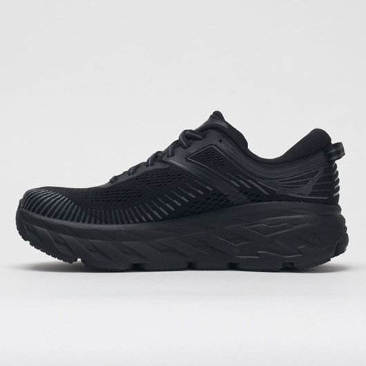 Orthofeet Hoka One One Bondi 7 Men's Running Shoes Black / Black | WA6759123