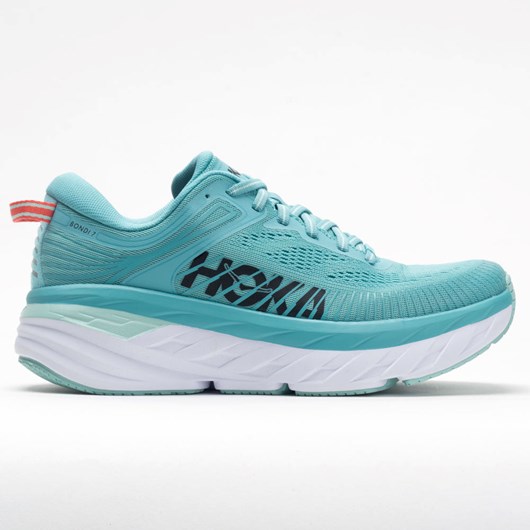 Orthofeet Hoka One One Bondi 7 Women\'s Running Shoes Aquarelle / Eggshell Blue | PN5437619