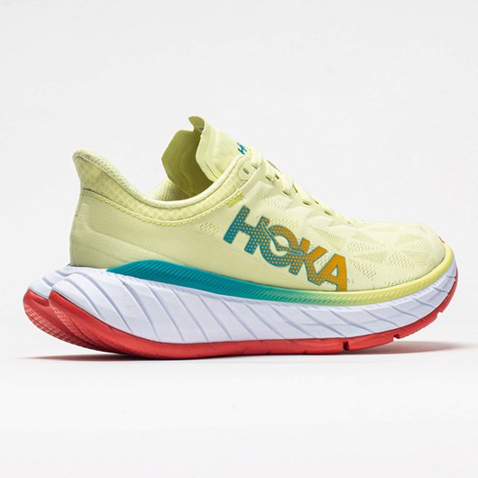 Orthofeet Hoka One One Carbon X 2 Men's Running Shoes Luminary Green / Hot Coral | CT8236945