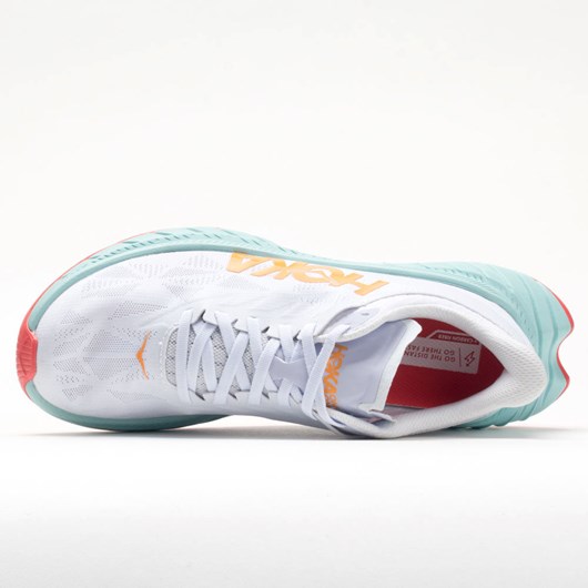 Orthofeet Hoka One One Carbon X 2 Men's Running Shoes White / Blazing Orange | GY6805423