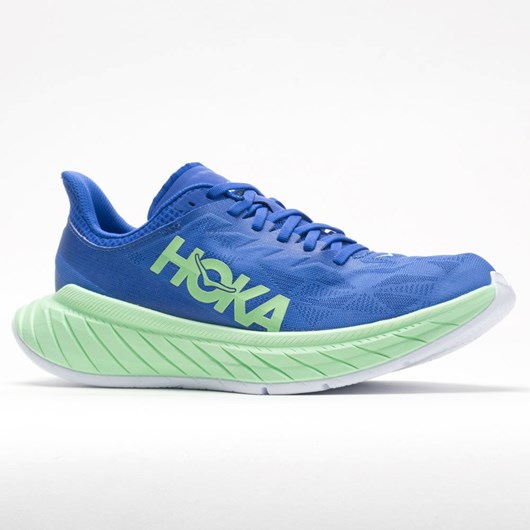 Orthofeet Hoka One One Carbon X 2 Men's Running Shoes Dazzling Blue / Green Ash | NA5142968