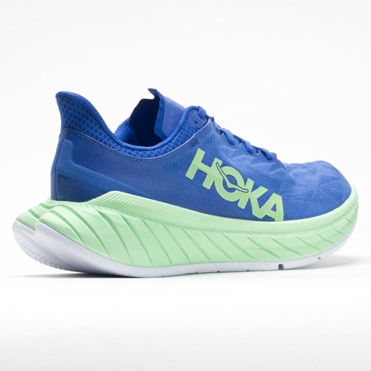 Orthofeet Hoka One One Carbon X 2 Men's Running Shoes Dazzling Blue / Green Ash | NA5142968